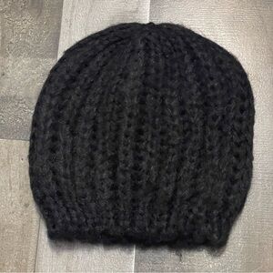 D&Y Women's Knit Beanie Slouchy Chunky Knit Stocking Hat Cap Slouch Black